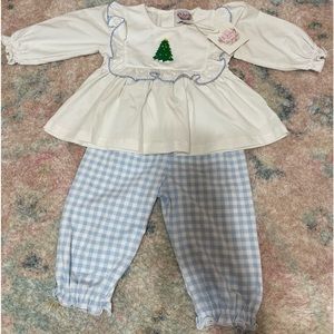 NWT 12 month Christmas pants set